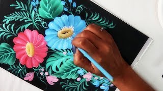 One stroke Daisy Painting | How to Paint Flowers |Easy Tips for Beginners | Acrylic Painting