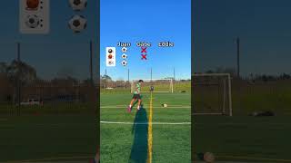 3 balls Shooting Challenge 🎱🧶⚽️ #soccer #football #futbol