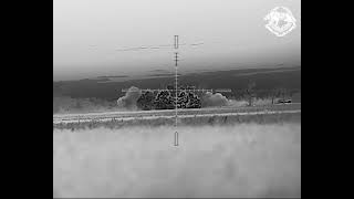 Ukrainian SSO operators remotely detonate a mine destroying Russian equipment near Kherson.