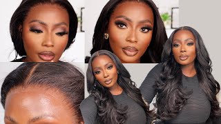 EASY SOFT GLAM LOOK GRWM HAIR & MAKEUP | HOW TO MELT YOUR LACE 100% FT HAIRVIVI