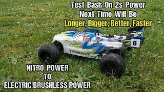 Nitro Power RC Truck To Brushless Power Conversion Test Run