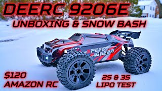 DEERC 9206E 1/10 RTR OFFROAD RC TRUCK UNBOXING & SNOW BASH - UNDER $120 RC TRUCK