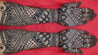 Dulhan Mehndi।। दुल्हन की मेहंदी।।Full Hand Simple Mehandi Design