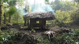 Build a beautiful hut by the stream | LIVING OFF THE GRID | Episode 22