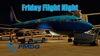 MSFS LIVE | *Friday Flight Night* Ep. 14 | PMDG 737-700 |  Barcelona to  Amsterdam | GSX | VATSIM