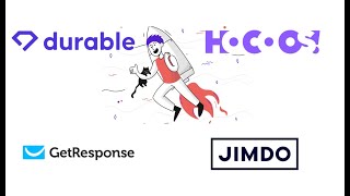 AI Website Builders  - Durable, Hocoos, GetResponse and Jimdo