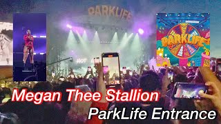 Megan Thee Stallion Entrance at ParkLife 2021