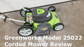 Greenworks 20" (25022) Corded Mower Review