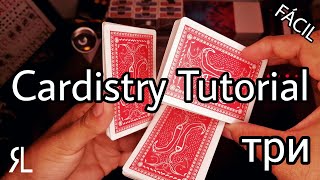 CARD FLOURISH / CARDISTRY TUTORIAL ТРИ By Rodry Lujan / Trucos con Cartas Fácil Para Principiantes