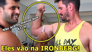 Eles vão na IRONBERG! 💪 Treino de bíceps e tríceps *O líder mediu o braço, tem mais que 40cm?*