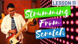 Rhythm Guitar Tutorial for Beginners Lesson 11 - Strumming From Scratch