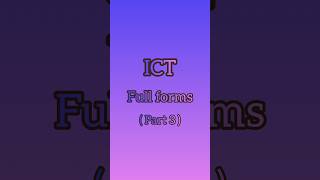 ICT Full forms (Part 3) #ugcnet #tgtpgt #gk