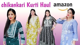 Trendy chikankari kurti haul from Amazon/Chikankari Kurti under 500