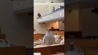 هوشة النائبان رياض العدسانى ومحمد المطير داخل مجلس الامة الكويتى