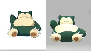 Paint 3D | How to Draw Snorlax (Easy)