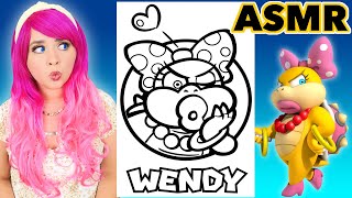 ASMR Coloring Wendy Koopa Super Mario | Calming ASMR Coloring for Relaxation & Stress-Relief