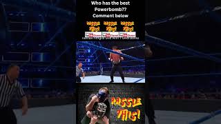 Who Has The Best Powerbomb?? #wwe #viral #shortsfeed #shorts #short