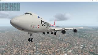 X-Plane 11.55 r1 - Boeing B748 F v2.2.1 SSG,  flying de Porto Alegre (SBPA) to Sao Paulo (SBGR).