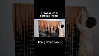 Brown black birthday theme #shorts #birthdaydecorationsathome #shopeefinds #birthdaybackdrop