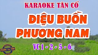 KARAOKE (Tân Cổ) | ĐIỆU BUỒN PHƯƠNG NAM | Bài đầy đủ