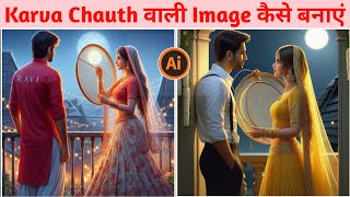 Karwa Chauth Al Photo Editing | Karwa Chauth Al Photo Kaise Banaye | Karwa Chauth image kese bnaye