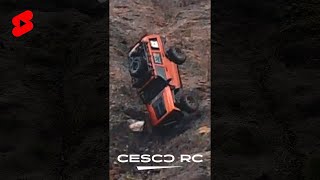 Axial SCX10 II 2000 Jeep Cherokee almost flips downhill #shorts