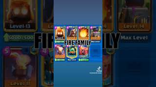 FIRE FAMILY DECK🔥#fire #clashroyale  #clashroyaledaily #clashroyaledeck #clashroyalememes