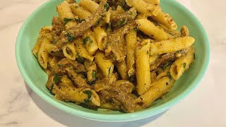 EASY WAY TO MAKE ALFREDO BEEF PASTA