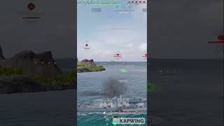 Kearsarge Smashes Iowa #shorts #shortsvideo #worldofwarships