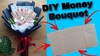 Cara merangkai buket uang kertas pakai kerdus || How to wrapping monney bouquet easy