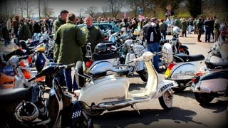 HUGE SCOOTER FLASHMOB NUNEATON UK 28-4-13 (SLAYING THE DRAGON 8)