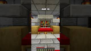 MINECRAFT : SMALLEST BASES AT EVERY AGE🤯 (WORLD'S SMALLEST VIOLIN) #minecraft #shorts