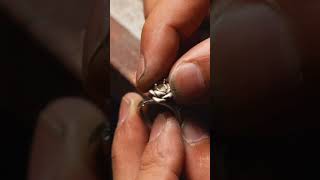 Making a Flower Ring Jewelry in 18K White Gold #jewelry #rings #jewelrymaking #handmadejewelry