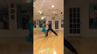 Lilly Jewett dancing her rumba routine with her instructor Mr Vlad Babenko