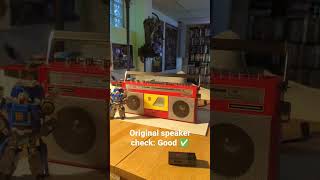 Converted an old BoomBox into a G1 #transformers Blaster. here's the first sound test.