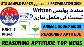 Sts Sindh Police Written Test Reasoning Aptitude Preparation 2024 | Most important MCQS Part 3