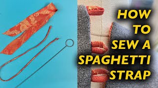 How To Sew Spaghetti Straps (Rouleau Loops) | Sewing For Beginners & Intermediate