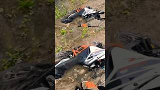 How to drop a motorcycle 💥#ktm #dualsport #shorts #adventure #offroad