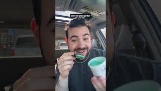 Trying out Taco Bell’s new Baja Blast Gelato - #food #eating #tacobell