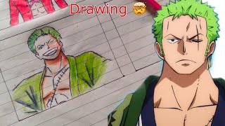 How to draw Roronoa Zoro ✨ || anime drawing || one piece drawing #art #animedrawing #drawing #shorts