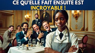 SERVEUSE NOIRE HUMILIÉE PAR DES HOMMES RICHES. CE QU'ELLE FAIT ENSUITE EST INCROYABLE !