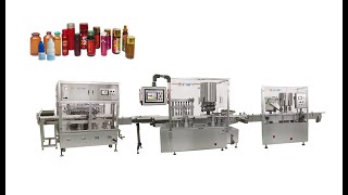 Liquid bottle filling line