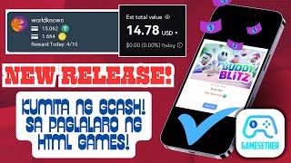 GamesEther | New Earning App! Kumita ng GCASH sa Paglalaro ng HTML Games! | Live Withdraw Legit 2024