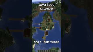 Minecraft Java Seed With A Snow Covered Mountain On A Large Island!