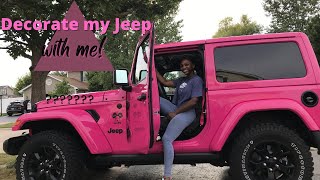 Decorate my Jeep with me pt. 2 | Pink Jeep Wrangler