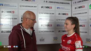 Hanna Krohne (FSV Gütersloh 2009) | Interview | Tag 1 | Gütersloher Hallenmasters 2023