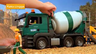 Mainan Anak | Truck Mixer atau Molen | Membuat Jembatan