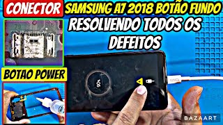 Samsung A7 2018 Não funciona botão power Botão de ligar fundo e não carrega | Reparo completo ✅