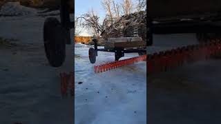 Cf moto520l working with ice!#cfmoto #winter #ice #atv#4x4 #planer