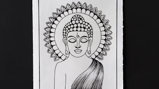 BUDDHA MANDALA ART | BUDDHA MANDALA ART FOR BEGINNERS | BUDDHA MANDALA DRAWING |